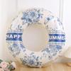 Inflatable Sequined Swim Ring with Handles and Double Airbags for Water Park Rafting