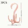 3PCS Rotary 4-claw multi-purpose hanger hook hanger, tie, scarf, clothes hanger, plastic hook shoe hanger
