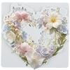 Flower Wreath Silicone Mold Heart Fondant Molds Cake Decorating Tools Cupcake Topper Candy Sugar Craft Gum Paste Polymer Clay