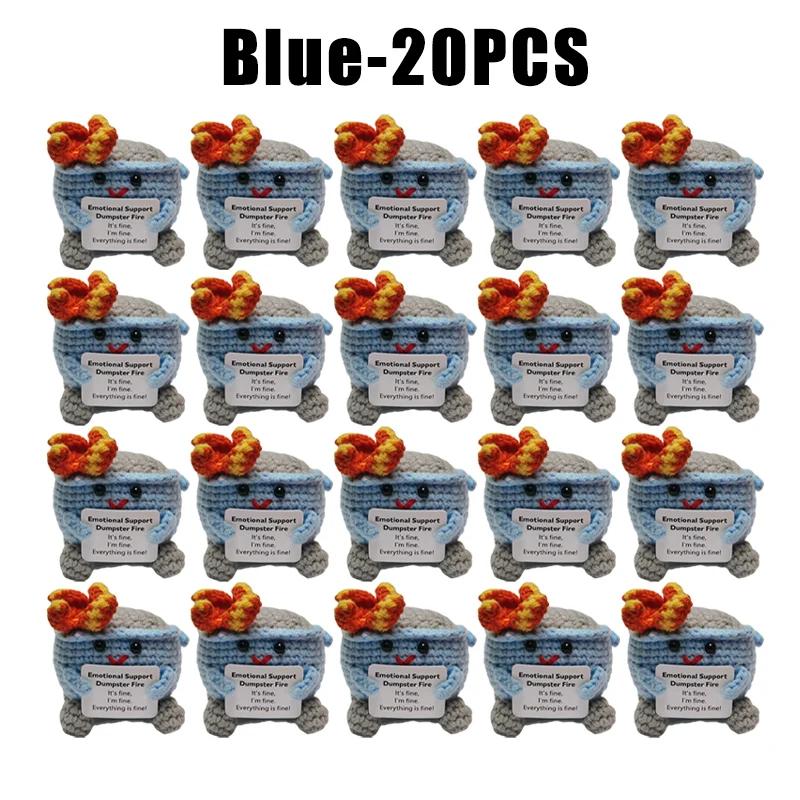 Вязание крючком мусорного контейнера Пожарная эмоциональная поддержка мусорного контейнера Пожарная поддержка коллега Позитивный Вязание крючком мусорного контейнера Пожарная кукла Игрушка Подарки