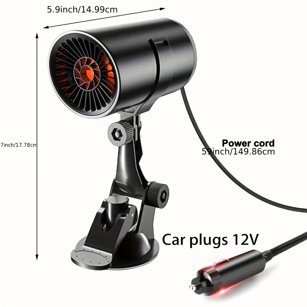 Портативный электрический автомобильный обогреватель с присоской, вентилятор воздушного охлаждения 12 В, обогреватель стекол, обогреватель 200 Вт, осушитель, лобовое стекло, обогреватель