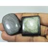 31-37MM Серебряный Обсидиан Октагон Камень Кабошон Россыпью Драгоценный Камень 2 Шт 117Cts. СК-4106