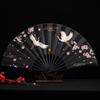 Сорока Ручной Веер Китайские Складные Шелковые Веера Сексуальное Кружево Ретро Декоративный Веер Ханфу Ципао Косплей Японское Украшение для Дома