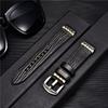 Винтажный ремешок для часов из натуральной кожи с морщинами, мужской ремешок для часов 18 мм, 20 мм, 22 мм, 24 мм, ремешки на запястье, браслеты, аксессуары для часов