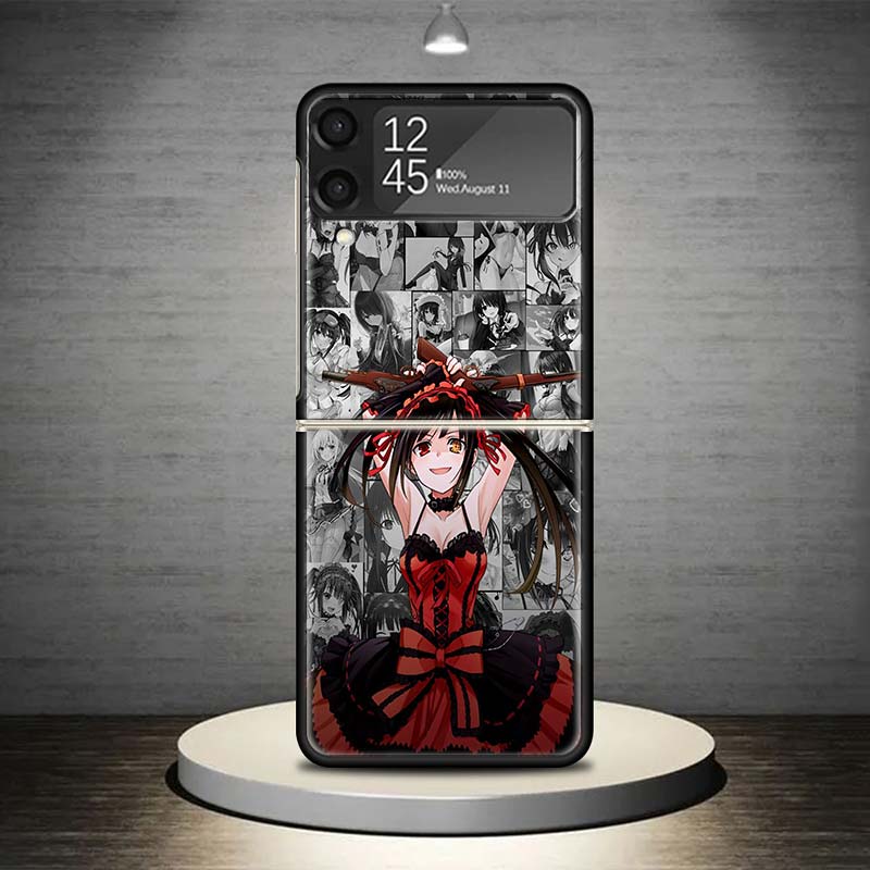 Чехол для телефона Tokisaki Kurumi из Date A Live для Samsung Galaxy Z Flip 7 6 5 4 3 5G Ударопрочный чехол Z Flip7 Flip6 ZFlip5 Flip3 Flip4