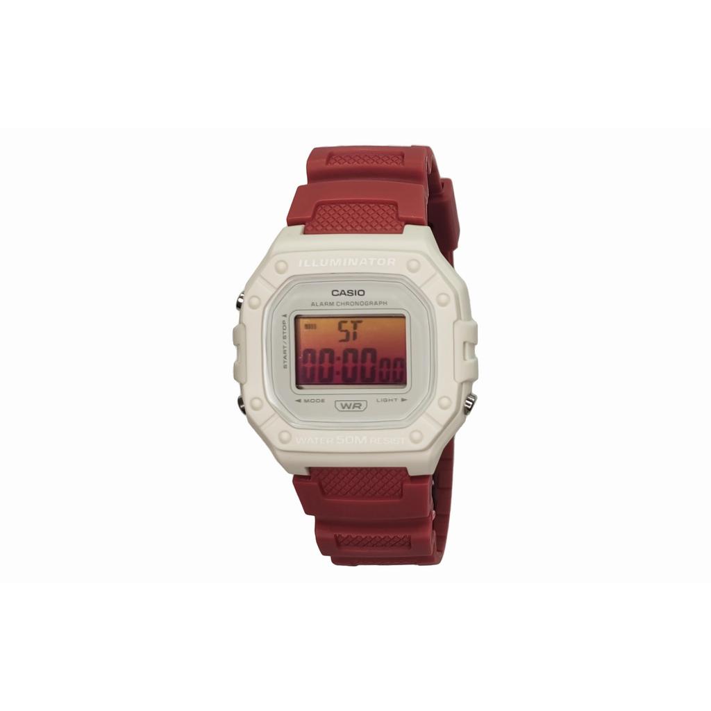 Casio Унисекс Оранжевые часы серии DIGITAL W-218HC-8AV(Watch3--)