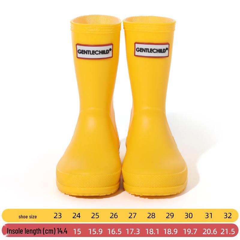 Детские водонепроницаемые нескользящие резиновые сапоги для мальчиков и девочек, возраст 2-8 лет - Оригинальное простое качество