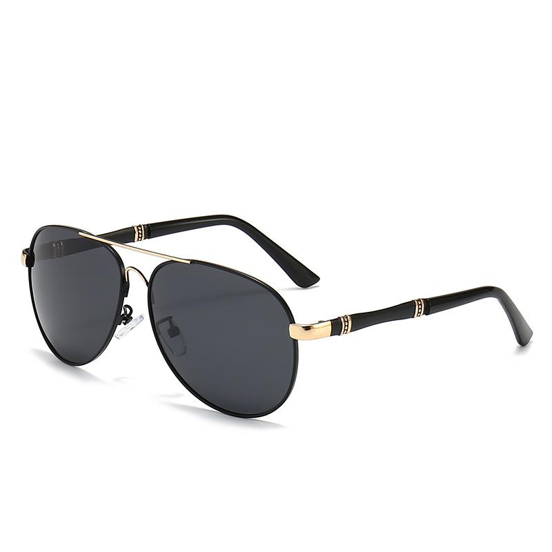 Photosensitive Color-Changing Sunglasses Day And Night Men'S Metal Polarized Sunglasses Black Summer Sunshade Glasses