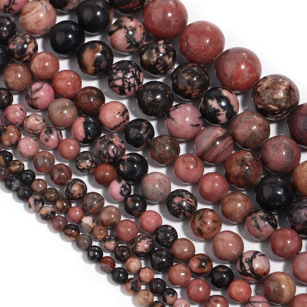 Natural Stone Beads Agate Amethyst Jade Amazonite Tiger Eye Loose Round Beads For DIY Bracelet Necklace Gift Making4/6/8/10/12mm