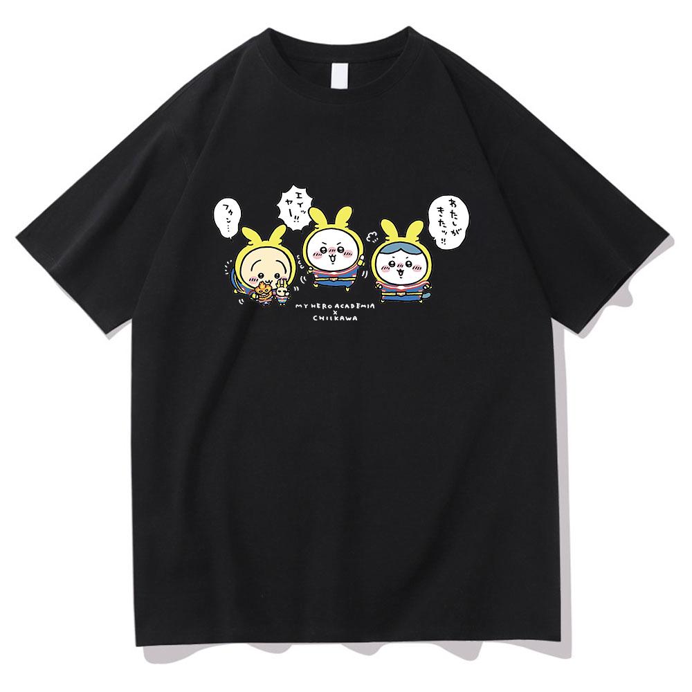 Kawaii Chiikawa T Shirt Unisex  Harajuku Graphic T-Shirt Unisex Japanese Anime Cartoon Casual Sand Cotton Tees Shirts Korea Clothes