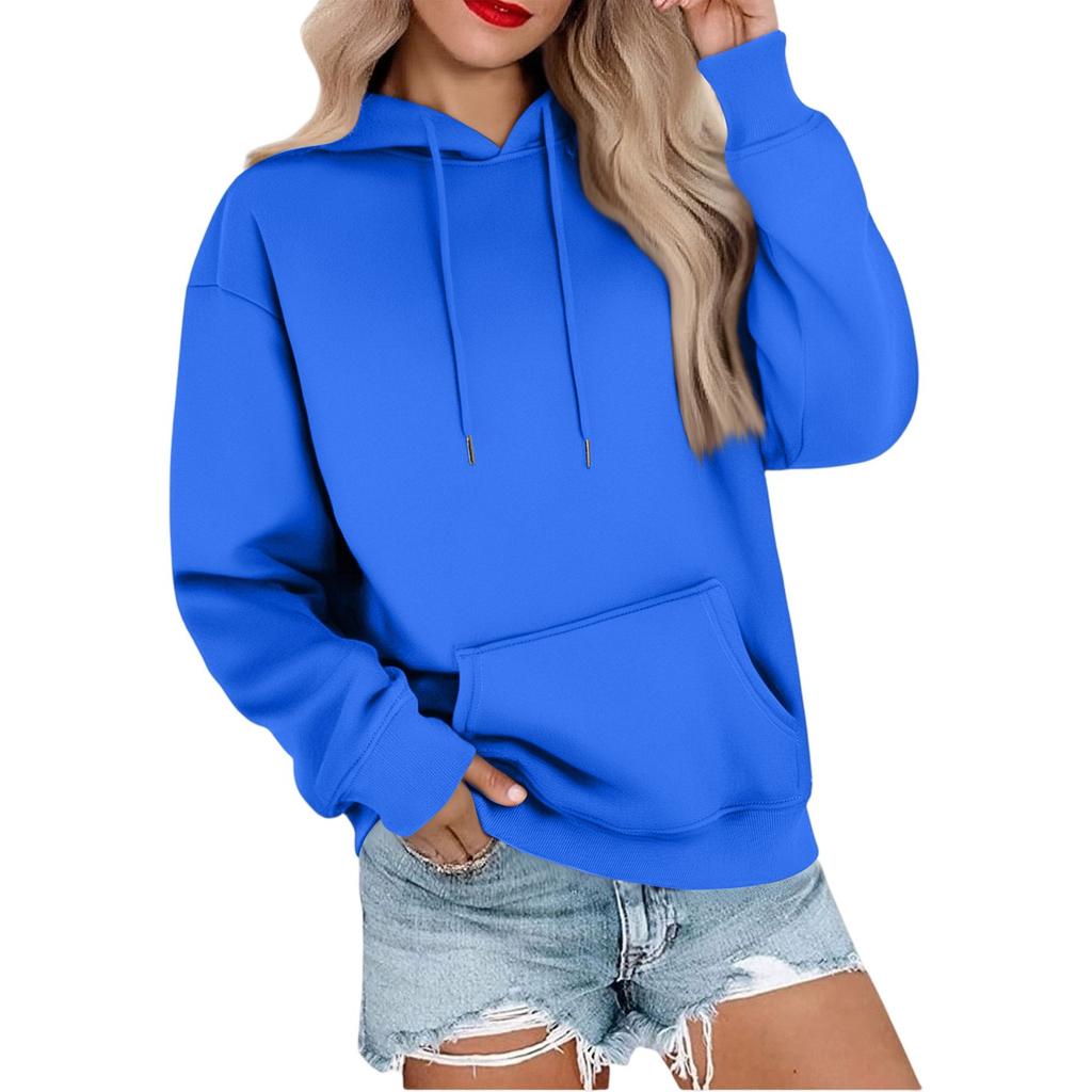 Женская повседневная свободная спортивная толстовка с капюшоном и рукавами реглан из гладкой ткани