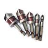 Быстрорежущая сталь 5PC шестигранный хвостовик британский пятигранный красный фаскосниматель 1/4-3/4 зенковочное сверло инструмент для снятия заусенцев и раскрытия отверстий