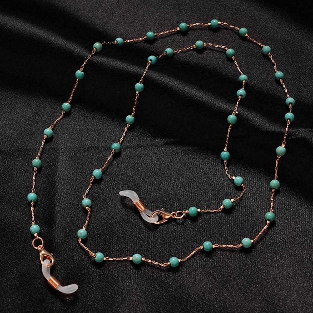 Anti-Lost Eyeglass Holder Necklace Turquoise Eyeglass Lanyard Sunglasses Chains Reading Glasses