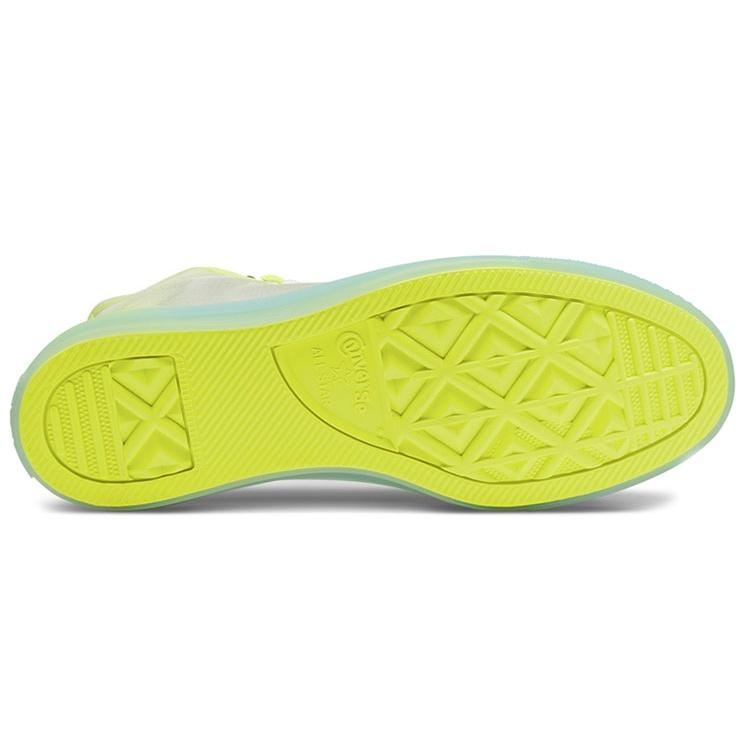 (WMNS) Converse Полупрозрачные Сетчатые Утилитарные Кеды Chuck Taylor All Star Высокие Volt-White 'Желтый Синий Белый' Женские 567369C