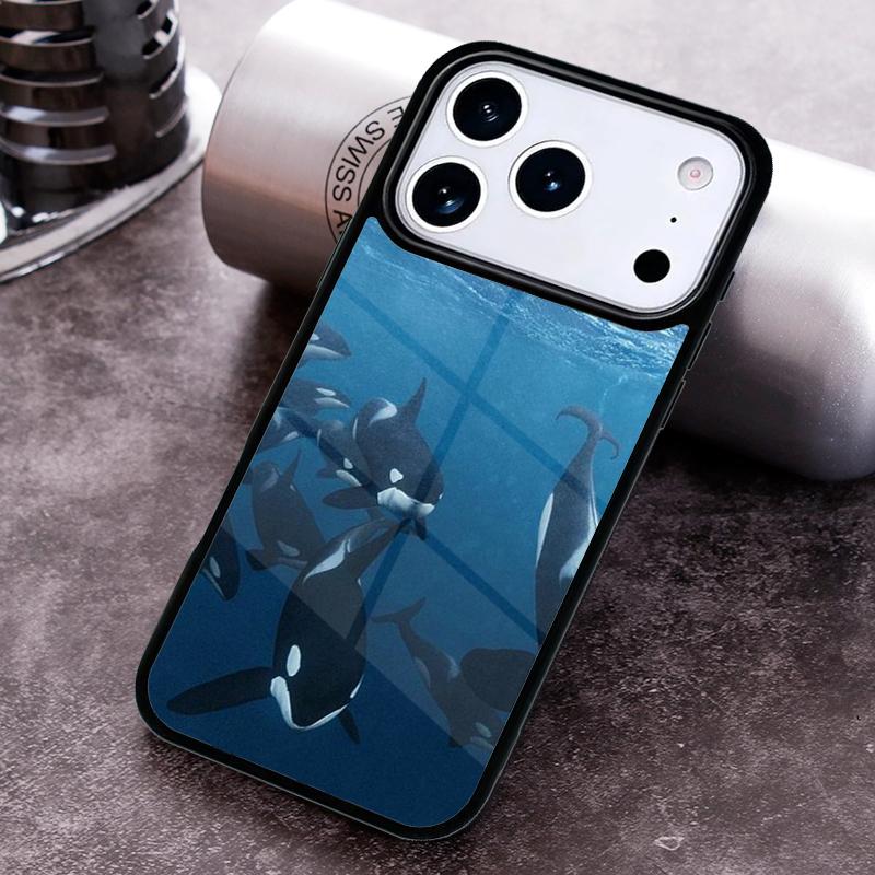 Чехол для телефона Косатка Орка для iPhone 17 16 15 Pro Max Air 14 13 12 11 Plus Ударопрочный чехол
