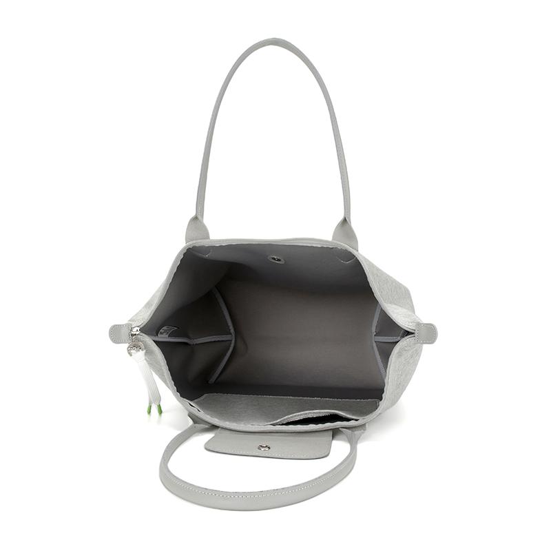 Longchamp Le Pliage Fashion Casual Logo Cotton Tote Bag Women tote Gray 1899HEA112