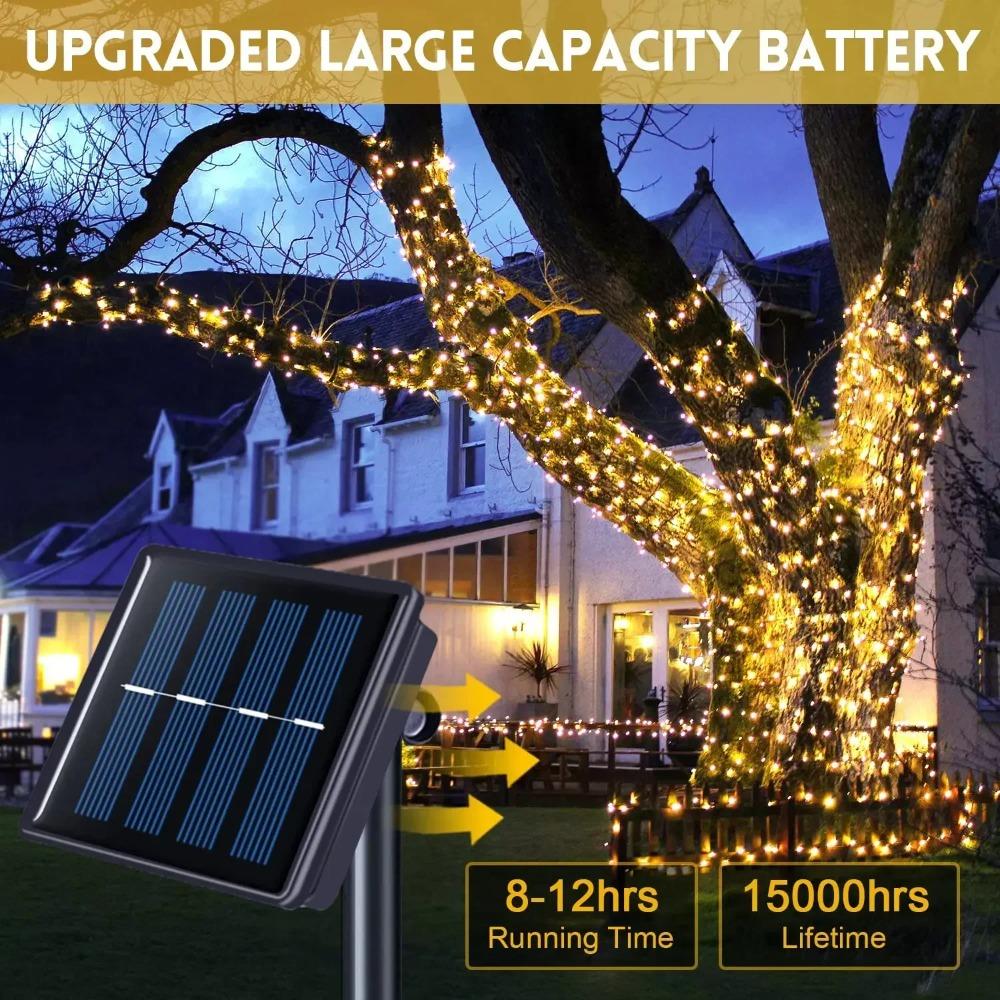Solar String Fairy Light LED Waterproof Outdoor Garland Street Lamp Festoon Christmas Party For Garden Decor