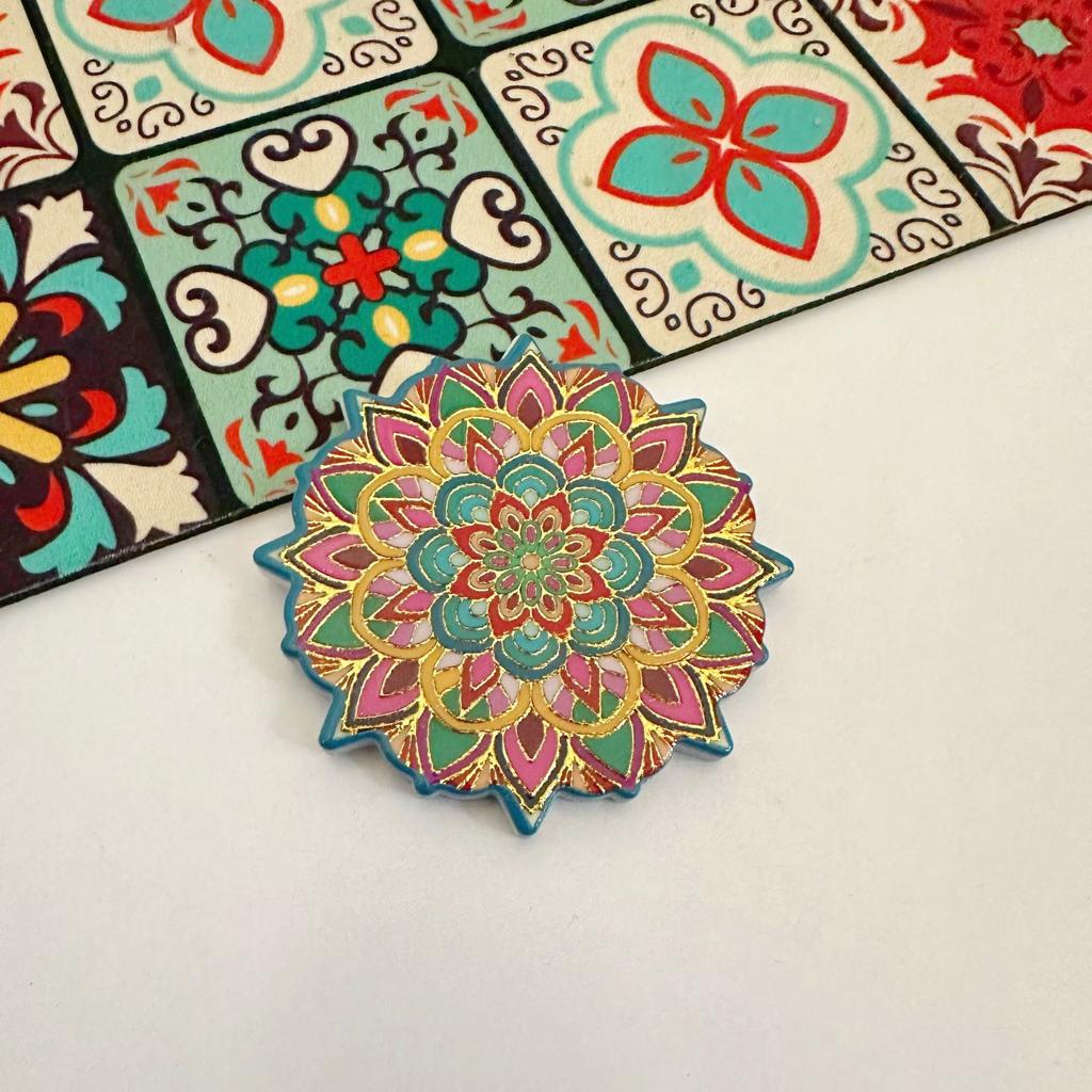 New Possinian Style Embossed Bronzing Process Melamine Refrigerator Sticker Hot-selling Synthetic Resin Decorations