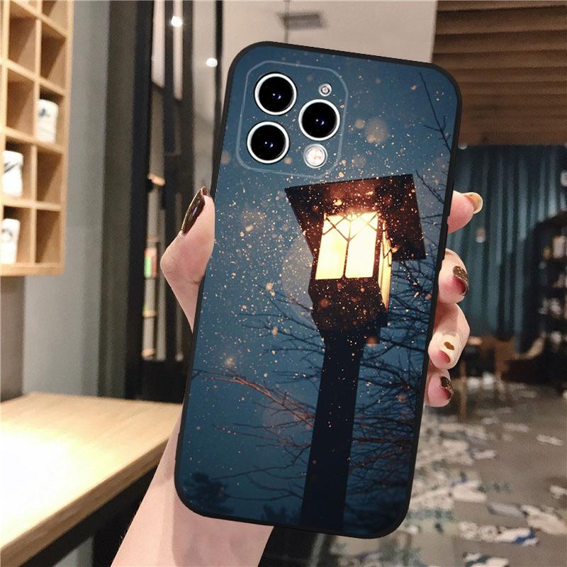 Зимний легкий снежный арт чехол для телефона чехол для iPhone Xiaomi Mi Samsung Galaxy Redmi Note AS 11 12 13 14 15 22 23 24 5G Pro Plus Max Fe Ultra