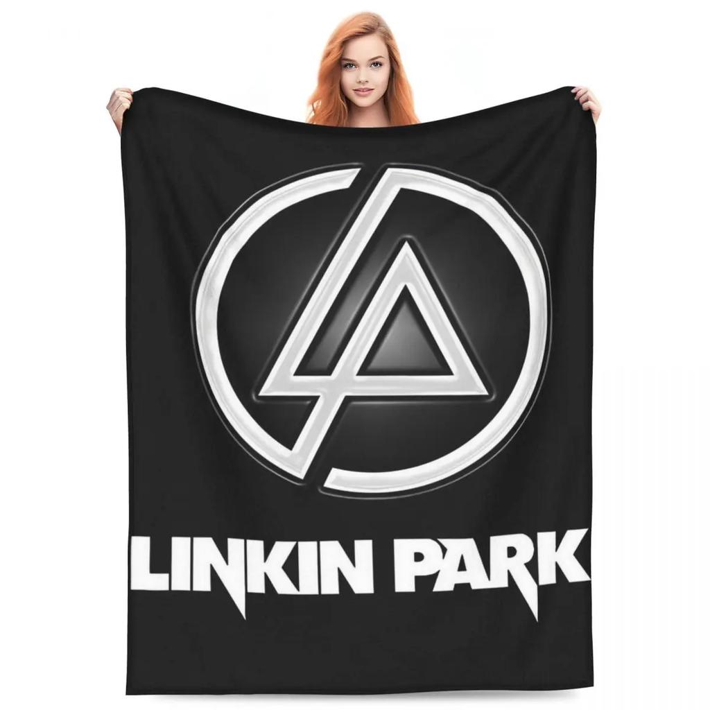 Покрывало-плед L-Linkin Rock Park Флисовое Супер Теплое Пледы для Дома Дивана Спальни Одеяло