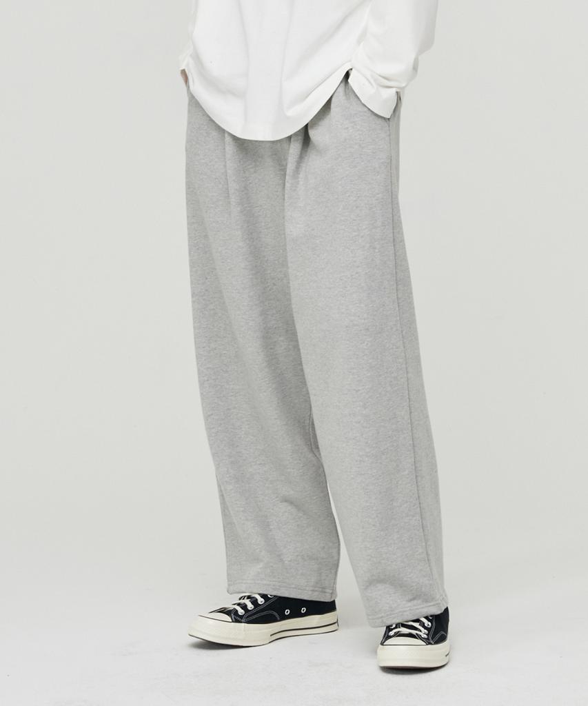AWESOME STUDIO Pintuck Wide Sweatpants Black