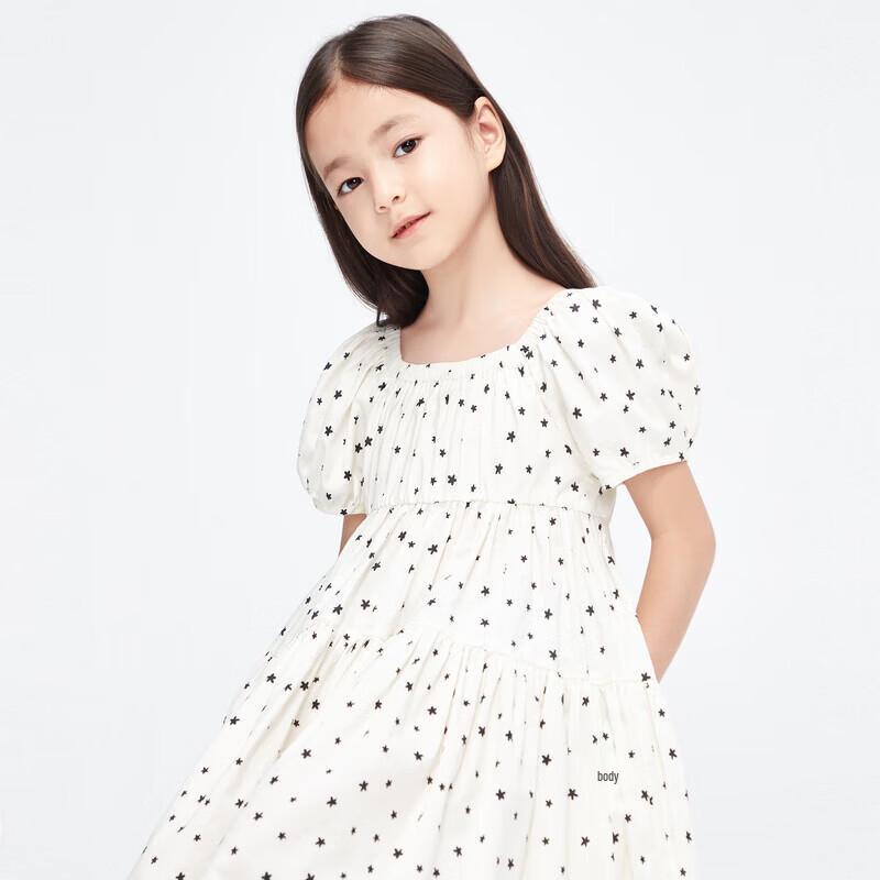 little MO&Co. Girls' Summer Cotton Puff Sleeve Dress