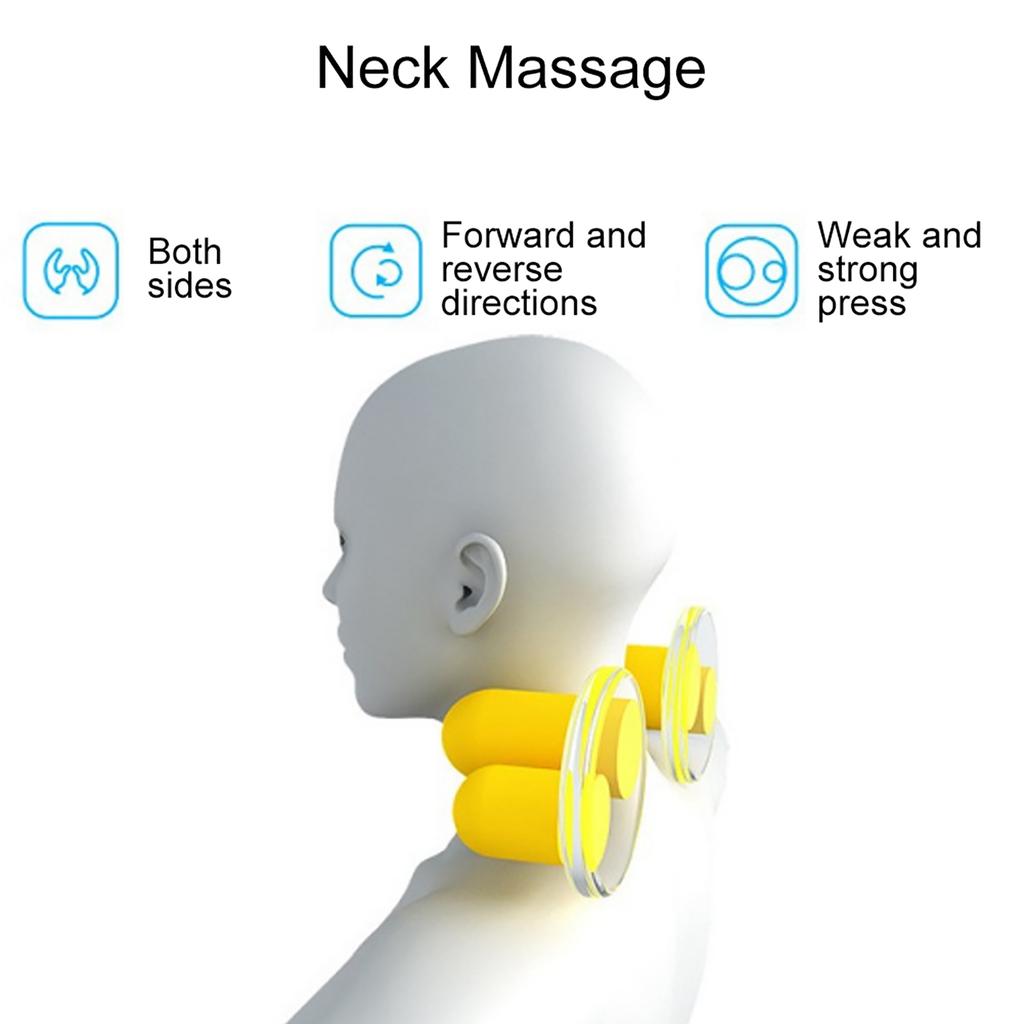 Massage Seat Cushion Heated Neck Back Waist Hip Massage Chair for Home and Car Use