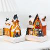 Christmas Decorations Resin Small House Micro Landscape Resin House Christmas Creative Luminous Small House