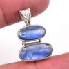 Натуральный кианит, кианит, драгоценный камень, стерлинговое серебро 925 пробы, подарочная подвеска 1 дюйм P0N65