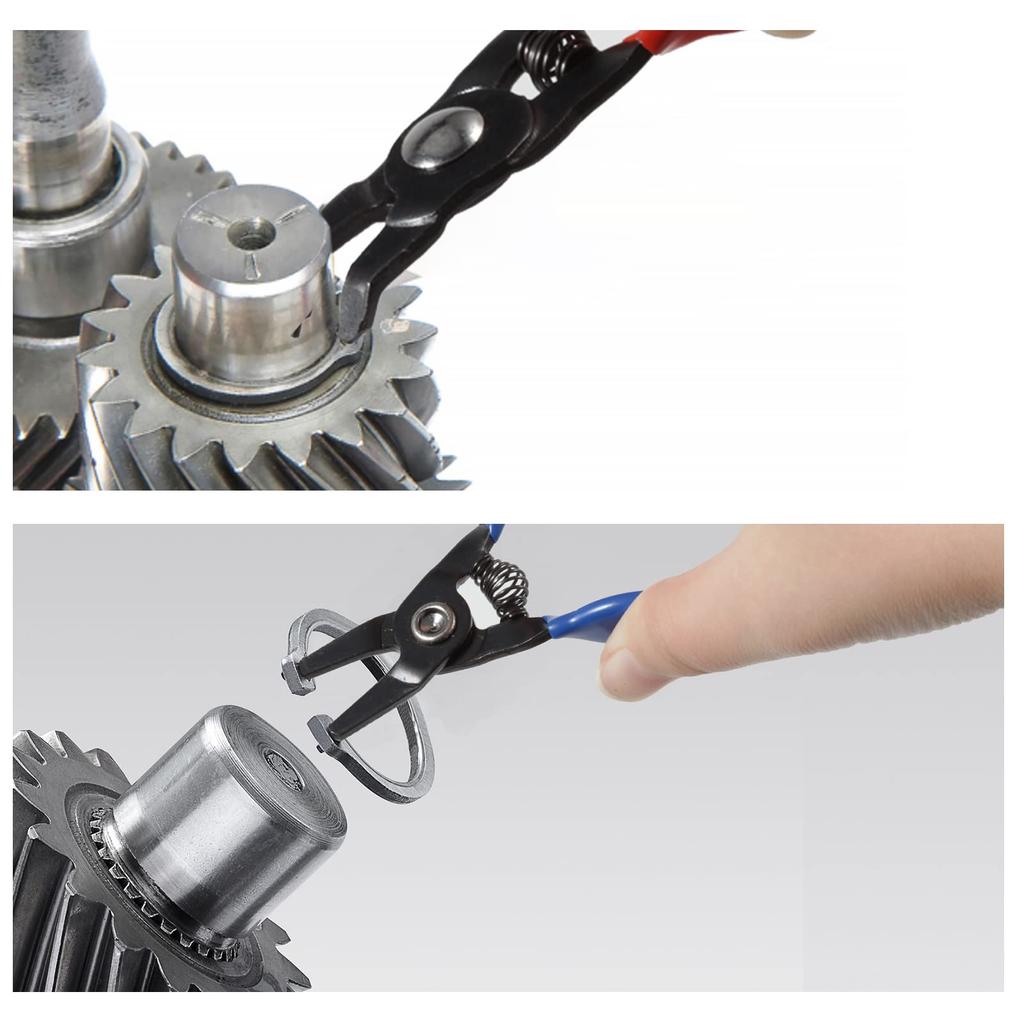 LEONTOOL Mini Snap Ring Pliers for Holes and Straight and Curved Compact and Tip Compact for Removing and Installing Retaining Dedicated Tool for