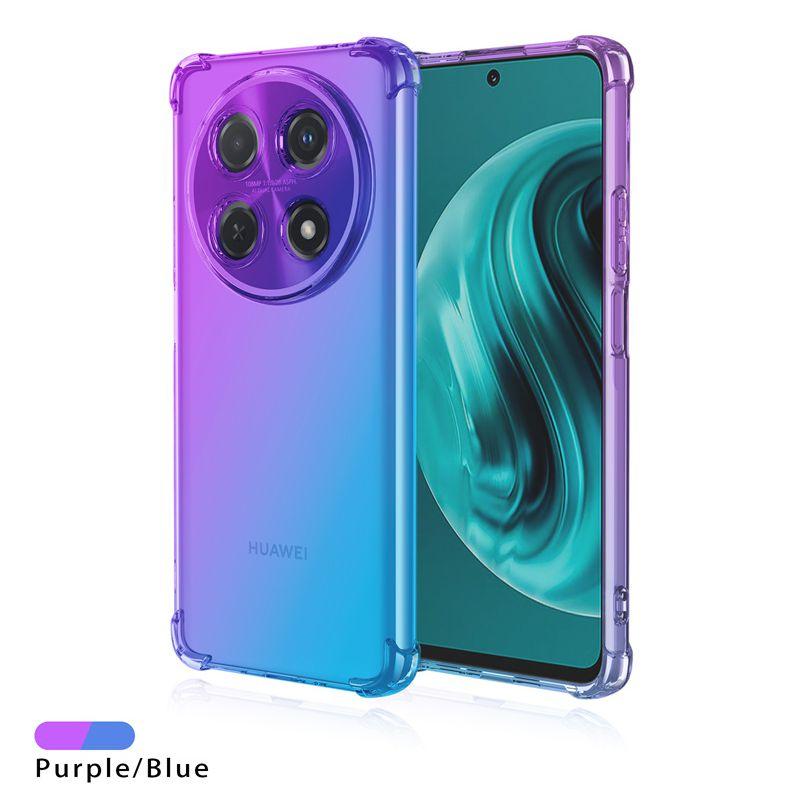 Силиконовый чехол с градиентом для Huawei Nova 12i 12 SE 12S 12pro Lite Nova 11 Pro 11i 10 9 SE с четырьмя углами, противоударные подушки безопасности, мягкий полупрозрачный чехол из ТПУ