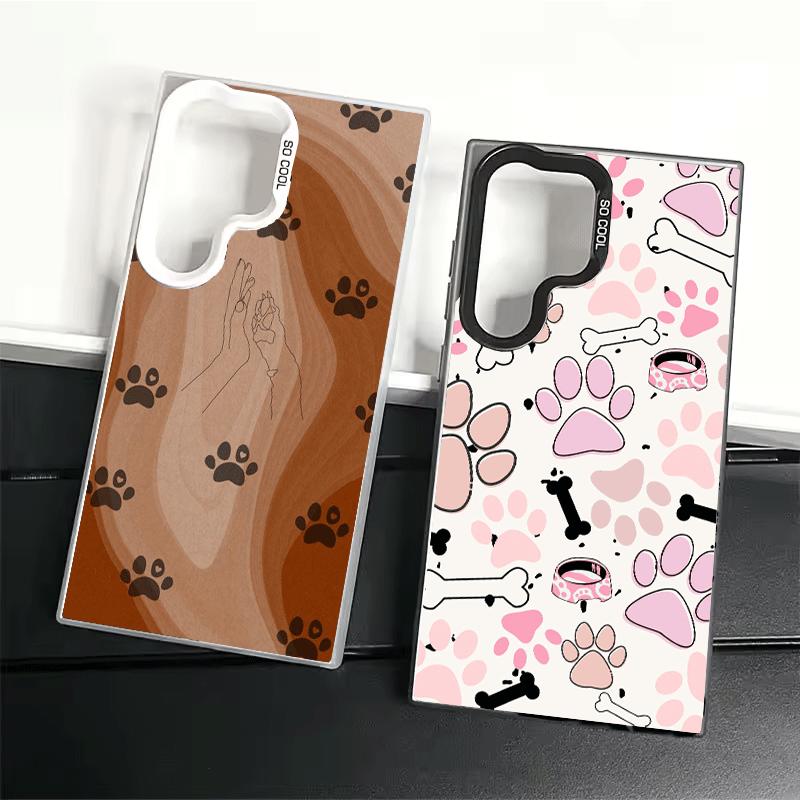 Милый чехол для телефона с узором собачьей лапы, противоударный, для Samsung Galaxy S26 Edge S25 Ultra S24 FE S23 Plus S21, защита от падения F