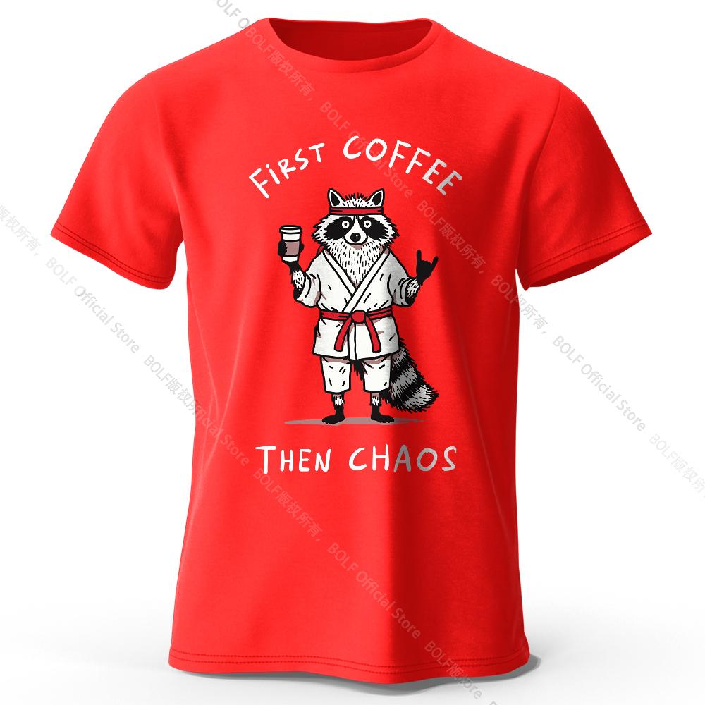 Мужская футболка с принтом "First Coffee" 100% хлопок Оверсайз Утренние графические футболки для женщин Летние топы Кафе Уличная одежда