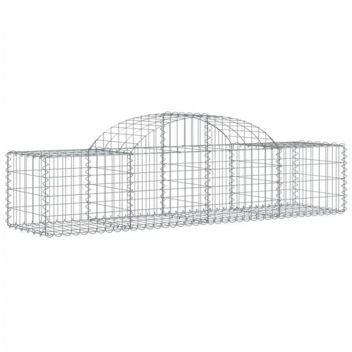 VidaXL Curved Gabion Baskets 15 Pcs 200x50x40/60 Cm Galvanized Iron, Gabion, Gabion Cage, Gabion Wall Basket, Wall 3146270