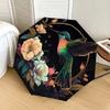 1pc Hummingbird Floral Night Garden Umbrella with Plastic Handle,Suitable for All Seasons Home Travel Outdoor UmbrellaDD410
