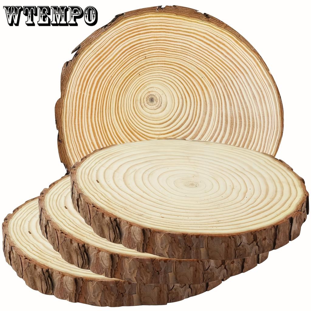 2pcs Large Wood Slices, 7.09-7.87 Inches Round Wooden Circle, Rustic Wood Slices for DIY Painting Crafts, Weddings Centerpieces Decor