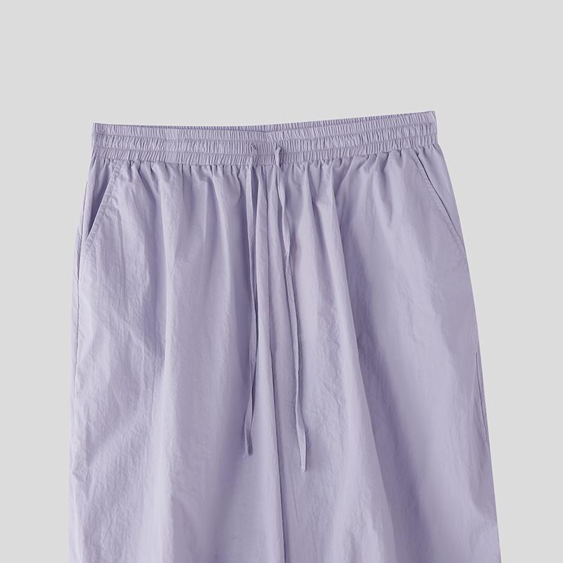 INCERUN Мужские повседневные тонкие длинные брюки-карго с эластичной талией и завязками на талии