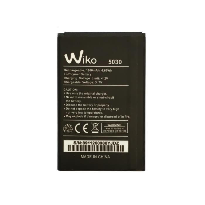 Batterie - WIKO - 5030 - 1800 mAh - Lithium Ion - Remplacement