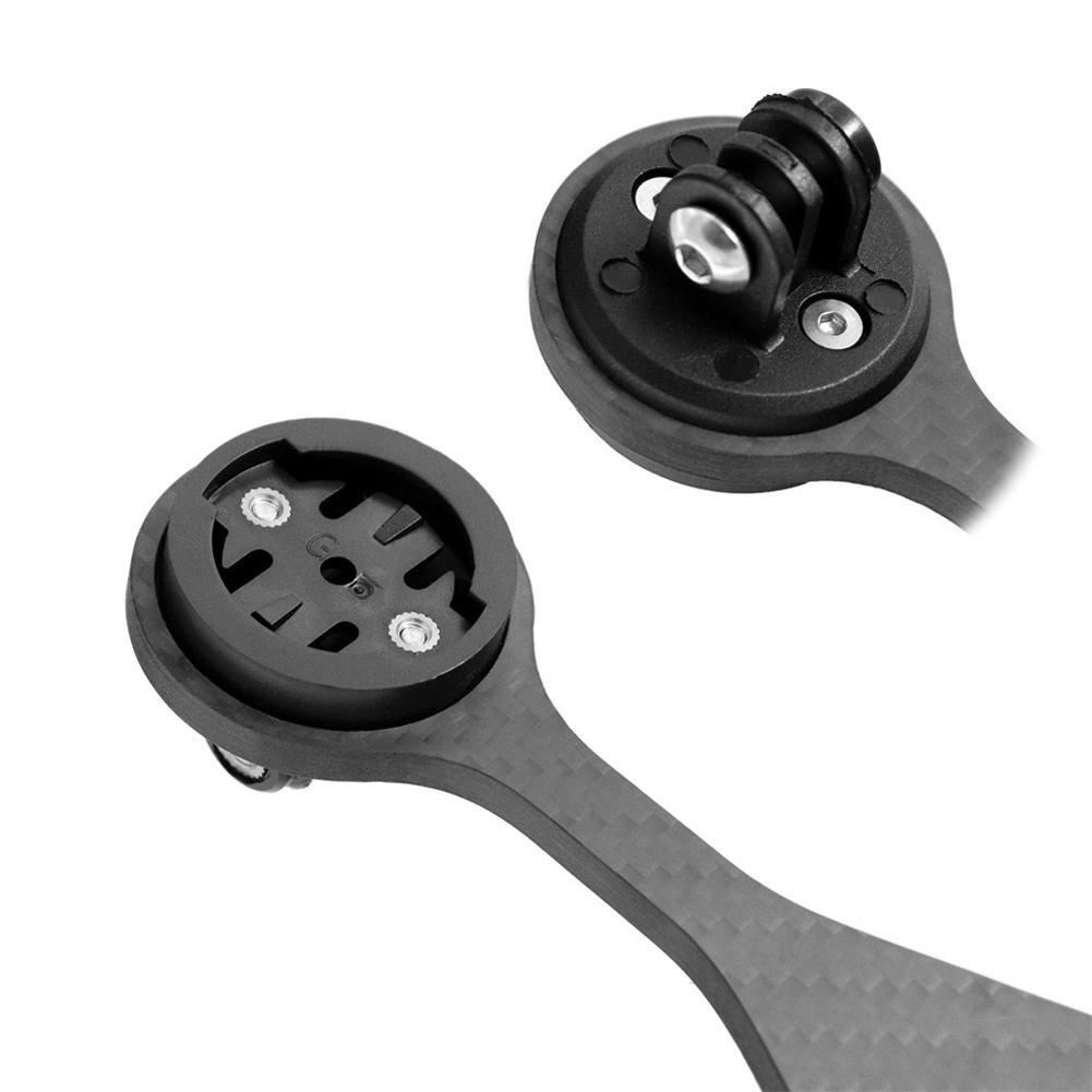 Bike Computer Mount Out Front Mount Carbon Fiber Bicycle Speedometer Bracket for Mountain Bike Road Bike Handlebar