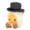 Jellycat Забавная свадебная серия Жених Вареное яйцо Милая забавная кукла Плюшевая кукла Сидячая высота 15 см Высота