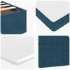 Ottoman Bed with Mattresses Dark Blue 200x200 cm Velvet