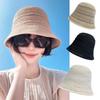 Fisherman's Hat Women Crochet Sun Hat  Summer Knitted Hollow Paper Straw Bucket Hat Outdoor Casual Panama Hat Femmal Shade Caps