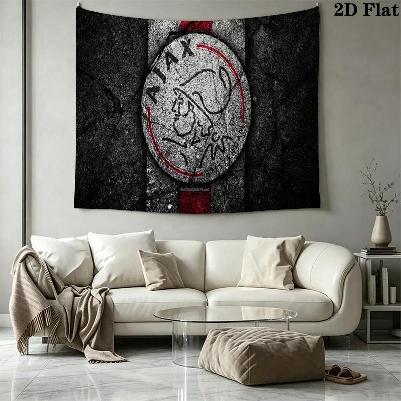AFC Ajax logo Wall Tapestry Aesthetic Wall Hanging Printed Fabric Blanket Decorative Tapestries for Bedroom Living Room Home Decor