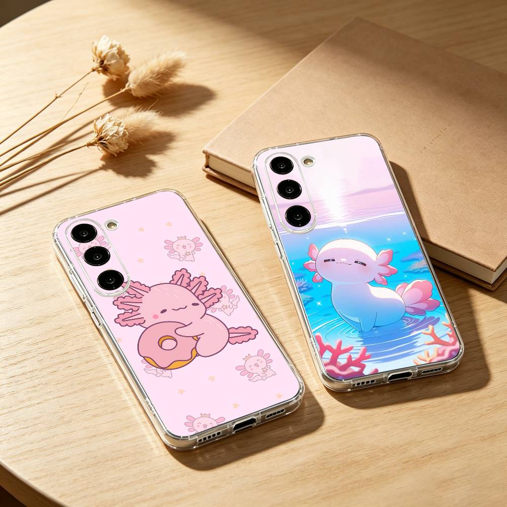 Мультяшный C-Милый A-Аксолотль Чехол для Телефона Для Samsung Galaxy A91,80,73,72 ,71,53,52,32 ,31,22,21s,20,Прозрачный Чехол
