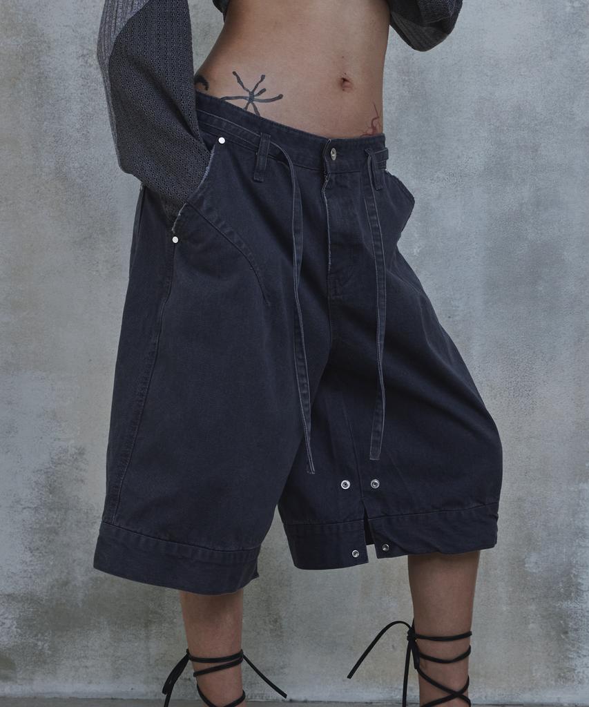 PARADIGMFILM [Ep.02] Triangle Bermuda Cotton Pants (Blue Charcoal)