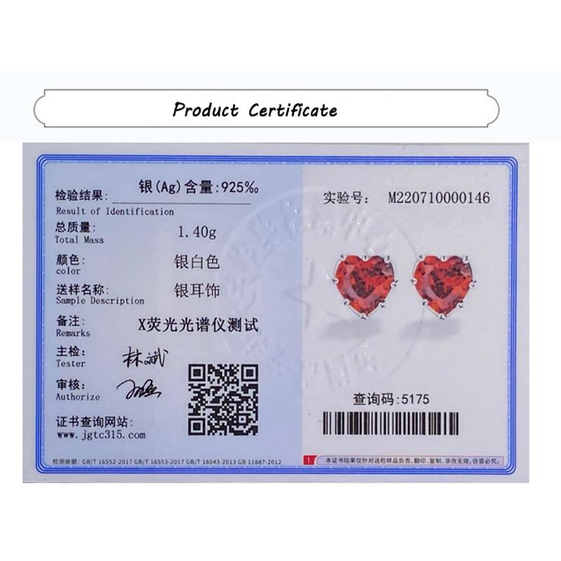 Трендовые серьги-гвоздики из золота 18 карат с рубиновым сердцем для женщин, красные серьги-гвоздики с геометрическим узором из стерлингового серебра с полным бриллиантом, оригинальные обручальные свадебные украшения