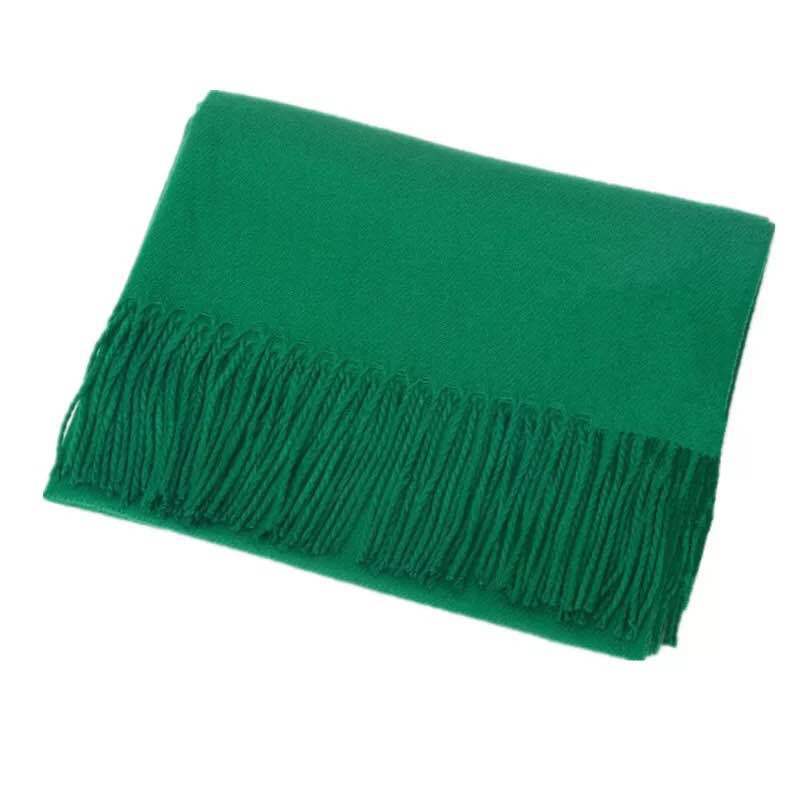 Camel Solid Color Scarf Autumn and Winter Warm Thickened Imitation Cashmere Shawl Dual-use Tassel Men's and Women's Couple Scarf Winter