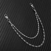 Edgy Punk Streetwear Hip Hop Jeans Chain Unisex Double Layer Waist Accessory Handmade Body Jewelry for Women Men