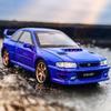 Масштаб 1/32 Subaru Impreza WRX STI Модифицированный автомобиль Металлическая литая модель автомобиля со звуком и светом Оттягивающийся назад Подарок на день рождения для ребенка