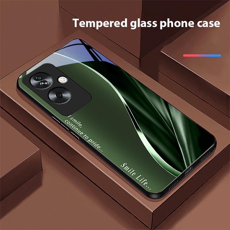 Новый Мягкий Коричнево-Красный Для Oppo A79 5G 58 78 74 60 4G Reno 11F Realme GT 6 11 Note 50 10 C55 X2 Закаленное Стекло Черный Чехол для Телефона